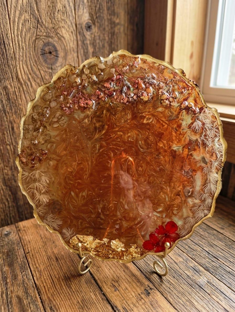 Resin Botanical Coaster