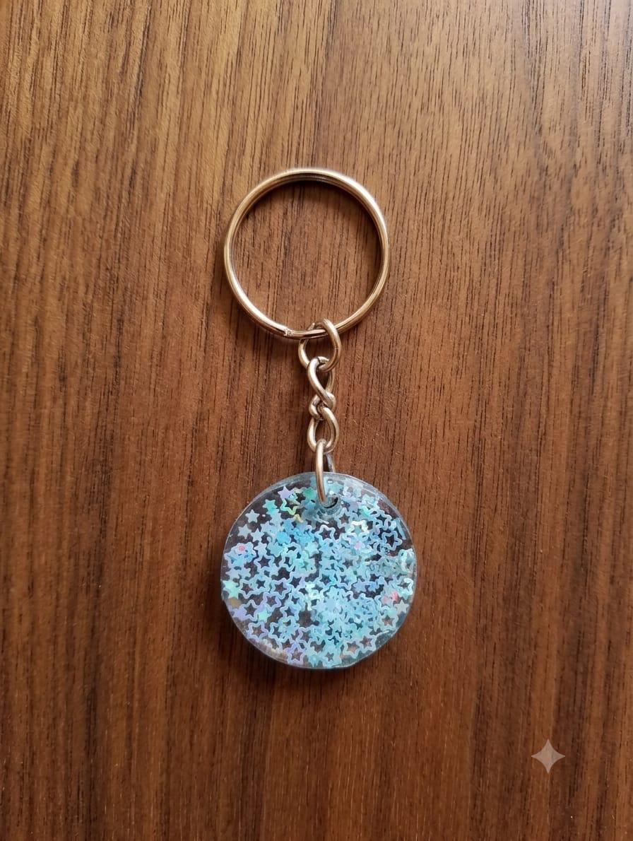 Resin Glitter Keychain